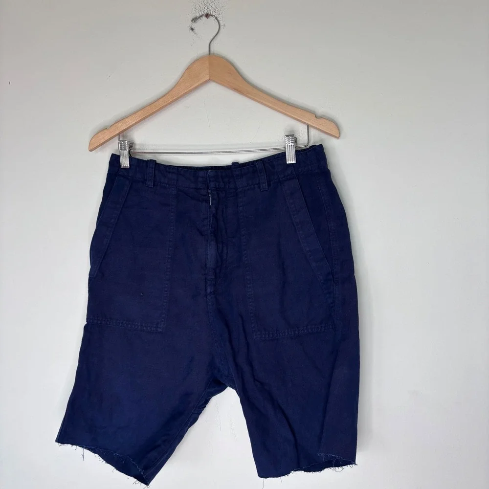 Nili Lotan Navy‎ Blue 111/88 80NL Cutoff Shorts Size 4